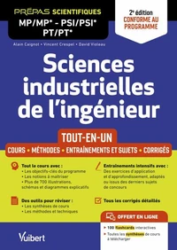 Sciences industrielles de l'ingénieur MP/MP* - PSI/PSI* - PT/PT*