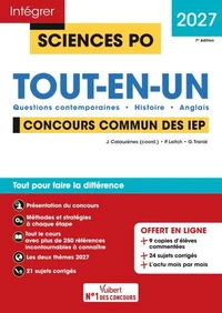 Sciences Po Tout-en-un Concours commun des IEP