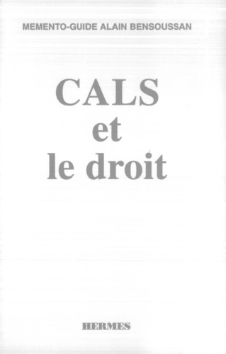 Thierry Piette-Coudol - CALS et le droit.