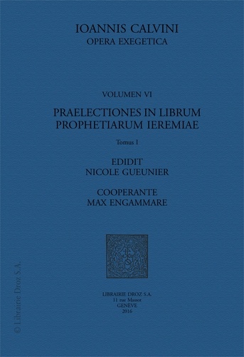 Praelectiones in librum prophetiarum Ieremiae. Series II. Opera exegetica