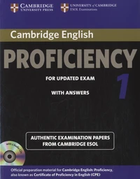 Cambridge English Proficiency 1 for Updated Exam with Answers