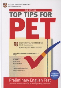  Cambridge University Press - The Official Top Tips for PET. 1 Cédérom
