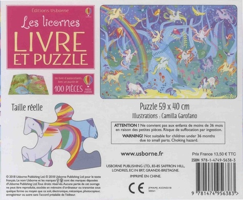 Livre et puzzle Les licornes