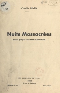 Camille Bryen et Henri Baranger - Nuits massacrées.