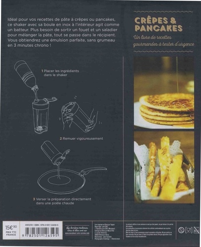 Le shaker à crêpes & pancakes. Coffret avec 1 shaker à crêpes et pancakes et 1 boule en fil inox