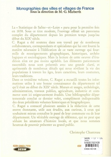 Département de la Saône & Loire. Volume 3, Statistique