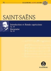 Camille Saint-Saëns - Introduction et Rondo capriccioso / Havanaise - op. 28 u. op. 83. violin and orchestra. Partition d'étude..