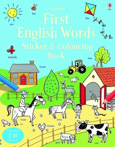 Candice Whatmore - First English Words - Sticker & Colouring Book.