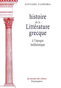 Histoire de la littérature grecque