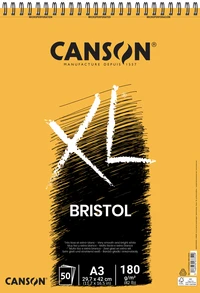 Album spiralé canson xl® bristol a3 - 50 feuilles 180g
