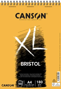 Album spiralé canson xl® bristol a4 - 50 feuilles 180g