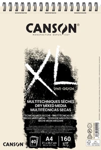 Album spiralé canson xl® sand grain a4 - 40 feuilles 160g naturel