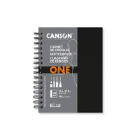 Album spiralé Canson® One - 21.6x27.9 cm - 80 feuilles 100g (160 pages) - Noir