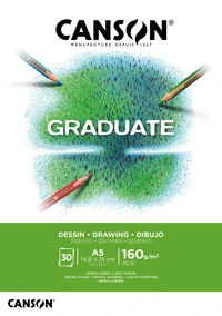 Bloc canson® graduate dessin a5 - 30 feuilles 160g/m² - blanc