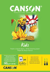 bloc kids dessin 30 feuilles a4 90g/m²