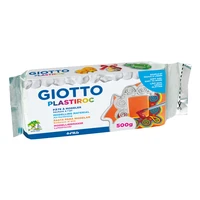 Pâte à modeler auto durcissante giotto plastiroc - pain de 500g - blanc