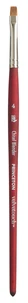 Pinceau brosse à ombrer plat court n°4 princeton - série velvetouch - manche court