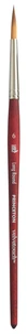 Pinceau synthétique rond long n°6 princeton - série velvetouch - manche court