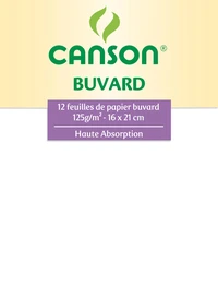 Poch 12fl buvard blanc 16x21 125g