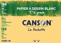 Poch 12fl càgrain  a4 180g blanc