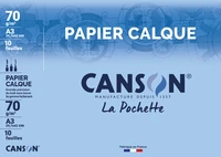 Pochette canson® papier calque a3 - 10 feuilles 70g/m²