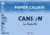Pochette canson® papier calque a3 - 10 feuilles 90g/m²
