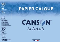 Pochette canson® papier calque a4 - 12 feuilles 90g/m²