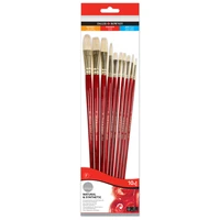 pochettes de brosses huile simply art manches longs 10 pièces (soie de porc)