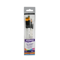 Pochettes de pinceaux graduate manches courts 4 pinceaux aquarelle synthétiques