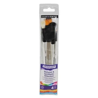 pochettes pinceaux graduate mches courts  4 pinceaux naturels et aquarelle synth