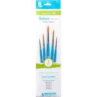 Set pinceaux synthétique manche court 5 pièces