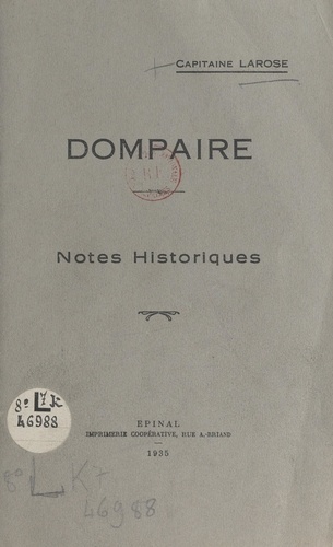 Dompaire. Notes historiques
