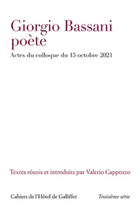 Giorgio Bassani, poète