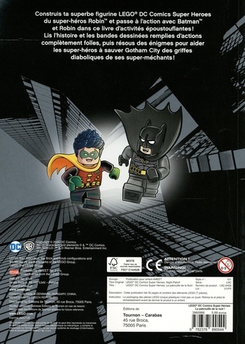 Lego DC Comics Super Heroes. La patrouille de la nuit ! Avec 1 figurine Robin à construire