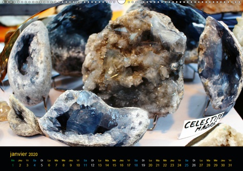 CALVENDO Nature  Minéraux fantasmagoriques(Premium, hochwertiger DIN A2 Wandkalender 2020, Kunstdruck in Hochglanz). Photographies artistiques de minéraux (Calendrier mensuel, 14 Pages )