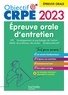 Carine Royer et Serge Herreman - Objectif CRPE 2023 -  Réussir l'épreuve orale d'entretien (Ebook PDF).