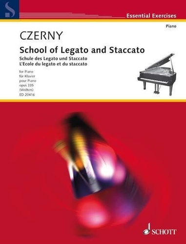 Carl Czerny - Essential Exercises  : L'École du legato et du staccato - Urtext. op. 335. piano. Méthode..