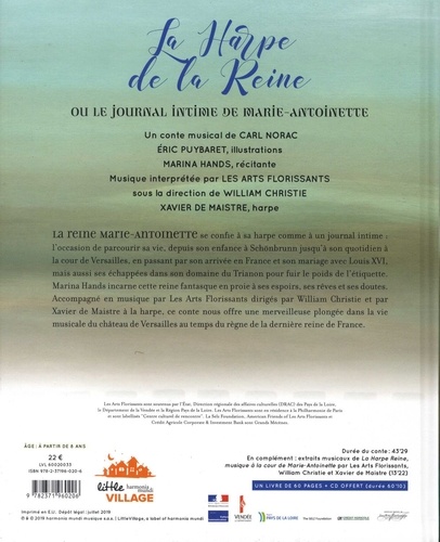 La harpe de la reine. Ou le journal intime de Marie-Antoinette  avec 1 CD audio