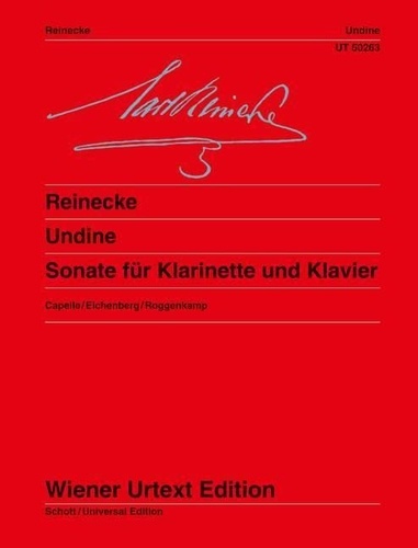 Carl Reinecke - Sonate "Ondine" - Sonate pour clarinette et piano. op. 167. clarinet and piano..