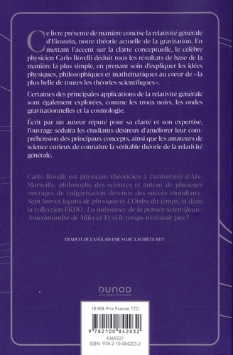 Relativité générale. L'essentiel. Idées, cadre conceptuel, trous noirs, ondes gravitationnelles, cosmologie et éléments de gravité quantique