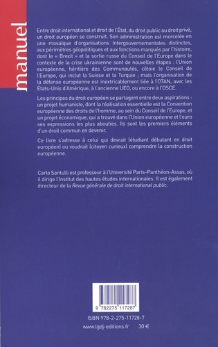 Introduction au droit européen. Organisations et principes 3e édition