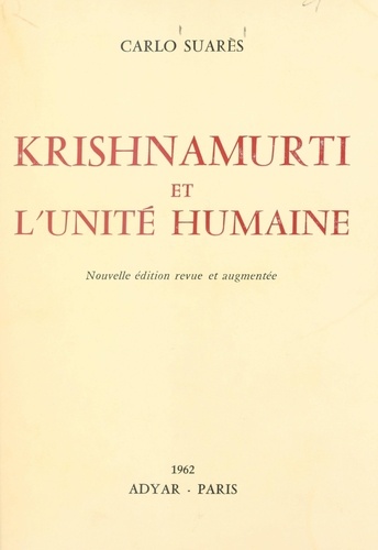 Krishnamurti et l'unité humaine