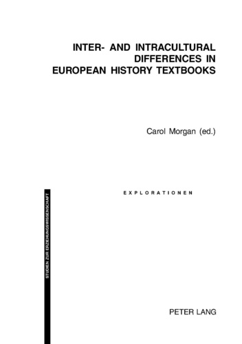 Carol Morgan - Inter- and Intracultural Differences in European History Textbooks.