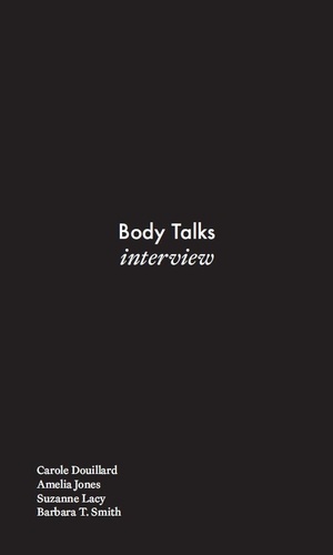Carole Douillard et Amelia Jones - Body Talks – Interview.