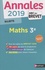 Mathématiques 3e. Sujets  Edition 2019