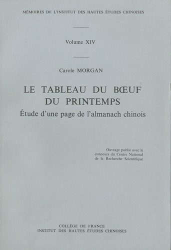 Carole Morgan - Le Tableau du Boeuf du Printemps - Etude d'une page de l'almanach chinois.