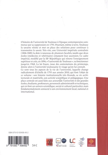 Histoire de l'université de Toulouse. Volume 3 (XIXe-XXIe siècle)