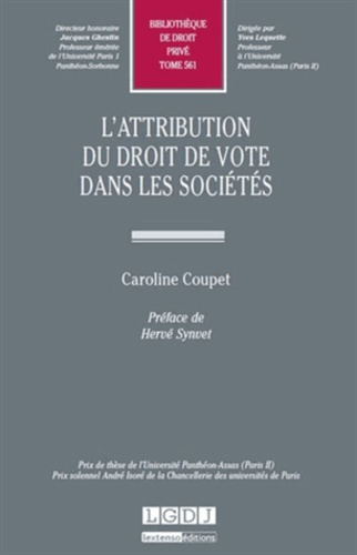 Caroline Coupet - L'attribution du droit de vote dans les sociétés.