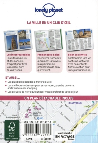 Bordeaux en quelques jours 6e édition -  avec 1 Plan détachable