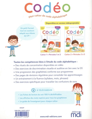 Français CP Codéo. Cahier 1  Edition 2022